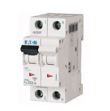 Выключатель автоматический 13А, кривая отключения B, 1+N полюс, отключающая способность 6 кА - 106027 EATON