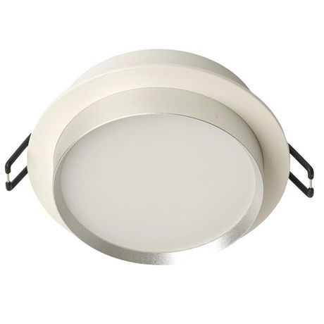 Светильник потолочный встраиваемый, 15W 230V GX53, белый + серебро, круг, без лампы, DL507 | 51353 FERON