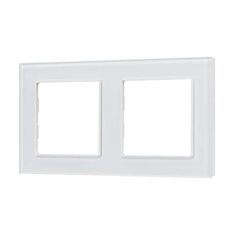 Рамка стеклянная FRM-GLARE-GS-2-WH Arlight 043796