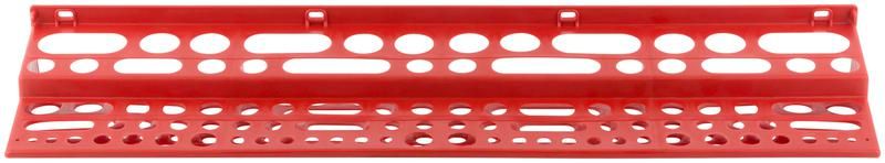 Полка для инструмента пластиковая красная, 96 отверстий, 610х150 мм - 65706 РОС