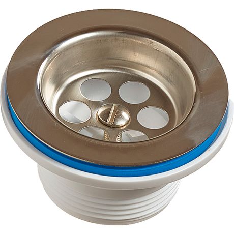 Выпуск ЭЛИТ с нержавеющей чашкой D70 мм 1'1/2 - 30980641 VIRPlast