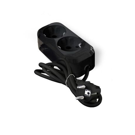 Удлинитель 2х2м с заземл. 16А IP20 Е-302 ПВС 3х1 АБС-пластик черн. UNIVersal 2175 Союз