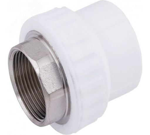 Муфта комбинированная 63 х 2' ВР под ключ полипропиленовая PPR белая - 00000012659 VALFEX 10134063