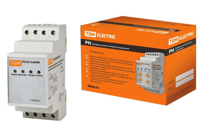 Реле напряжения трехфазное серии РН 02-3х400В - SQ1504-0007 TDM