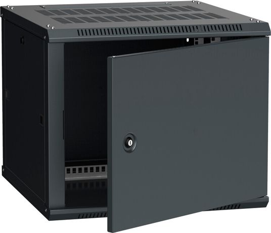 Шкаф настенный 19' LINEA W 9U 600x600мм металлическая дверь RAL9005 - LWR5-09U66-MF IEK
