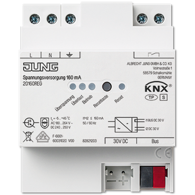 KNX блок питания, 160mA | 20160REG Jung