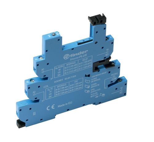 Розетка MasterPLUS с винтовыми клеммами (с зажимной клетью) для реле 34 серии, питание 125В AC, подавление тока утечки, в комплекте пластиковая клипса, опции: LED - 93.63.3.125 FINDER 93633125