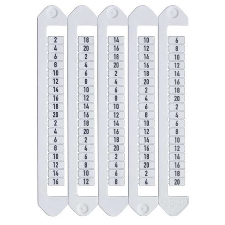 Маркировка для клемм, ширина 5 мм, от 22 до 40, вертикальная ориентация - NUTB-5-22-40V ДКС