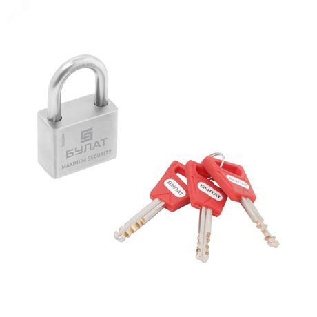 Замок навесной БУЛАТ ВС 3-С40 НС нержавеющая сталь 3кл. d=7мм - 13987 ПТК