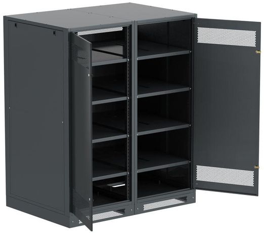 Шкаф LINEA B (пустой) 1700х1400х950мм двустворчатая металлическая дверь черный - LB05-17H49-2M IEK