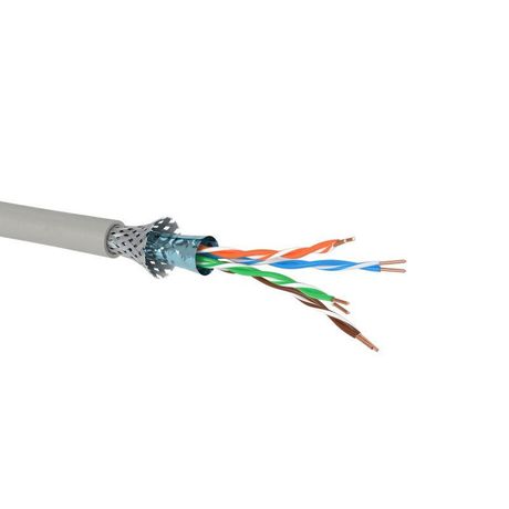 Кабель витая пара кат.5E экранированный SF/UTP 4 пары для одиночной прокладки ПВХ сер. (уп.305м) DKC RN5ESUKPVGY ДКС