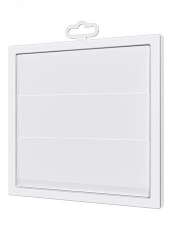 Решетка приточно-вытяжная с гравитационными жалюзи 190х190 фланцем D150/160, из ASA пластика, цвет Белый. - 1919К15.16Ф ЭРА 24248