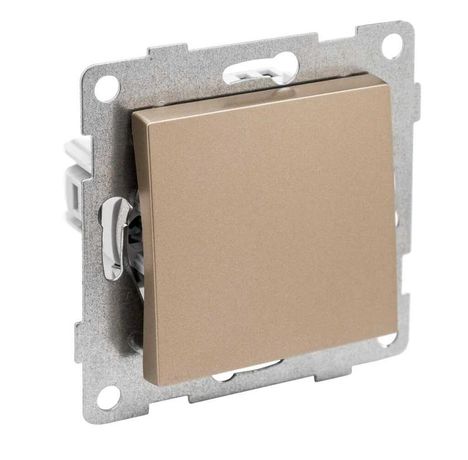 Выключатель одноклавишный Ugra, механизм, 10А, 250В, шампань - С11В1-027 GUSI