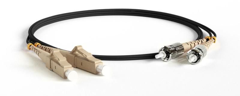 FC-D2-50-LC/PR-ST/PR-H-10M-LSZH-BK Патч-корд волоконно-оптический (шнур) MM 50/125, LC-ST, 2.0 мм, duplex, LSZH, 10 м, черный | 431374 Hyperline