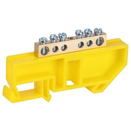 Шина NO-224-88 PE земля на DIN-изоляторе ШНИ-6х9-6-Д-желтый | Б0062859 ЭРА