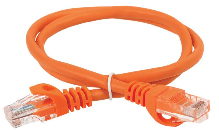 Коммутационный шнур кат. 6 UTP PVC 2м оранжевый | PC07-C6U-2M ITK IEK