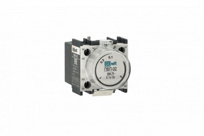 Приставка выдержки времени с задержкой при включении 10-180с 1НО+1НЗ ПВЛ-02 | 22184DEK DEKraft APC