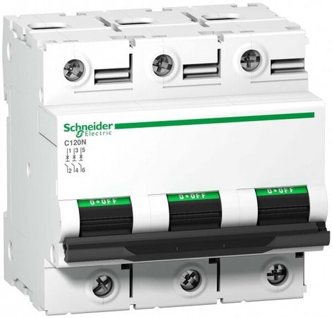 Выключатель автоматический трехполюсный C120N 125А C 10кА | A9N18369 Schneider Electric