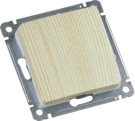 Выключатель скрытой установки, одноклавишный, с самовозвратом, механизм, цвет сосна | ВС10-431-02 HEGEL