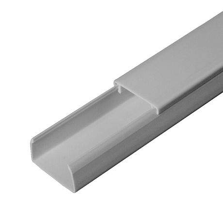 Кабель-канал серый RAL 7035 25х16 (80м/уп) 2-й замок в п/э | PR03.0072 Промрукав Строитель