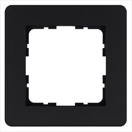 Рамка G-Flex 1-постовая, цвет черный матовый (soft touch) - G1101PB Jasmart