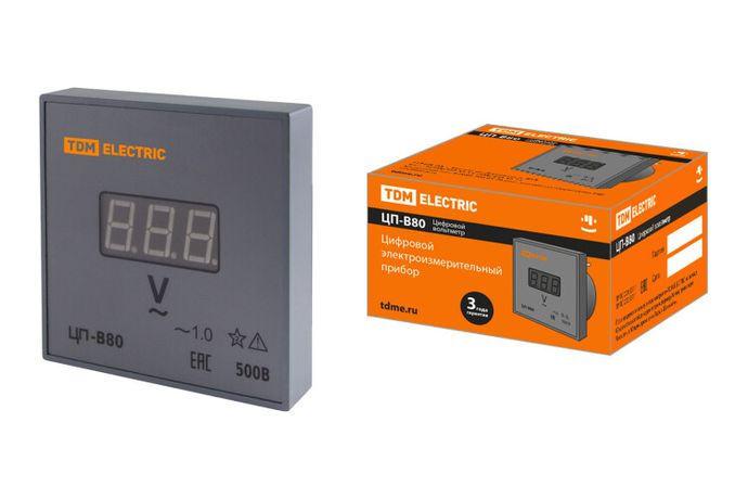 Цифровой вольтметр ЦП-В80 500В-1,0 (без поверки) | SQ1102-0520 TDM