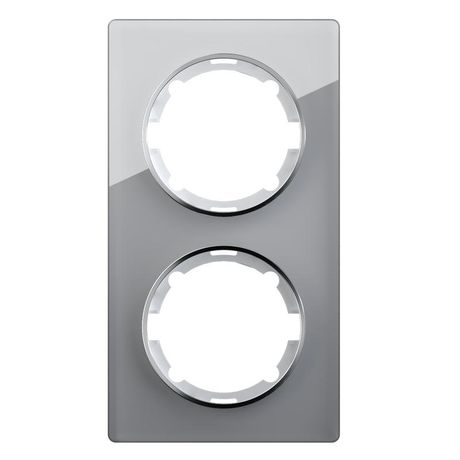 Рамка вертикальная стеклянная двойная, цвет серый - 2234948 ССТ