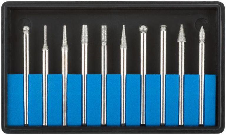 Шарошка усиленная сталь с алмазным напылением штифт диам. 3мм (уп.10шт) MOS 36479М