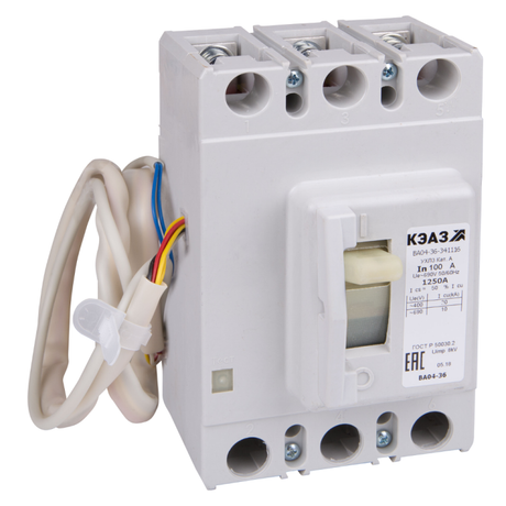 Выключатель автоматический 125А 1500Im ВА04-36-341116 УХЛ3 690В AC КЭАЗ 264200