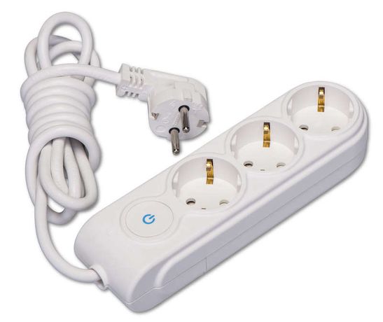 Удлинитель 3х5м с заземл. 16А IP20 ПВС 3х1.5 выкл. защ. шторки Makel N3310064