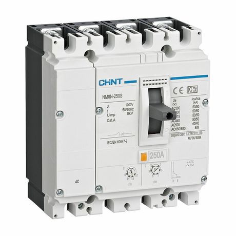 Выключатель автоматический NM8NDC-125S TM 4P 40А 50кА с рег. термомаг. расцепителем (R) | 271805 CHINT