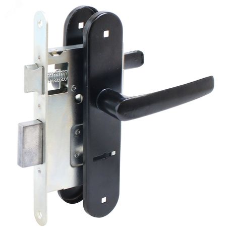 Замок врезной Птимаш ЗВ9-4.08 черный с/руч - 14355 ПТК