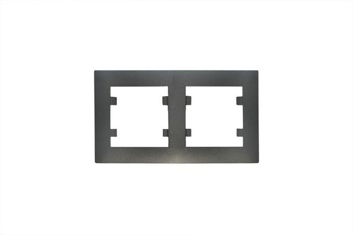 Рамка 2-м Karea RIZZ STAR дым. металлик Makel 88050702