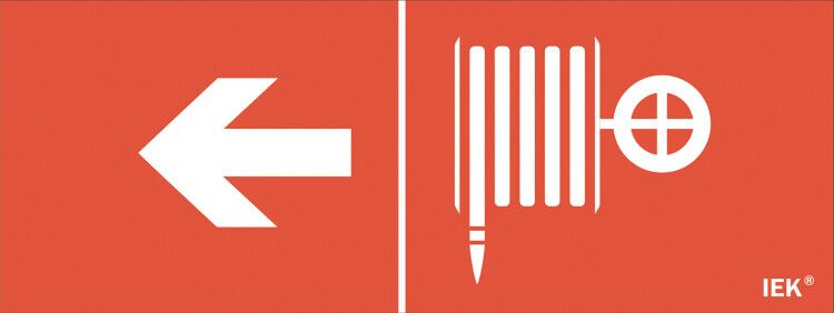 Пиктограмма (наклейка) "Пож. кран/стр. налево" ДПА IP20/54 | LPC10-1-24-09-PKNAL IEK