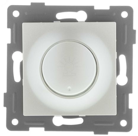 Механизм диммера СП Ugra 500Вт с накладкой и воротком жемчуж. GUSI С11Д6-028