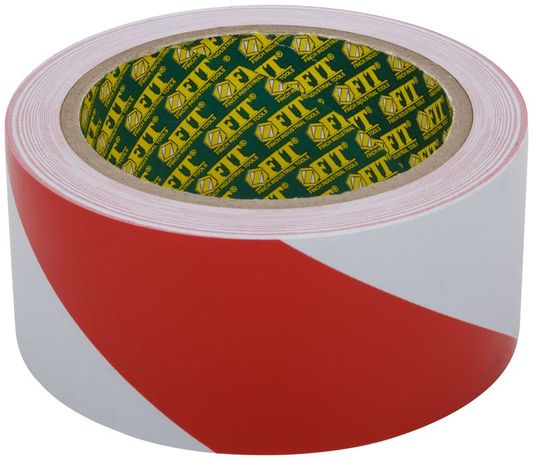 Лента разметочная клейкая 50ммх25м красн.-бел. FIT 11858 РОС