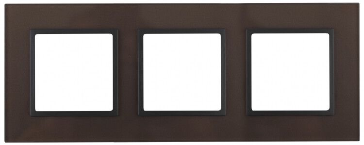 Рамка для розеток и выключателей бронза стекло ЭРА Elegance 14-5103-13 - Б0034511
