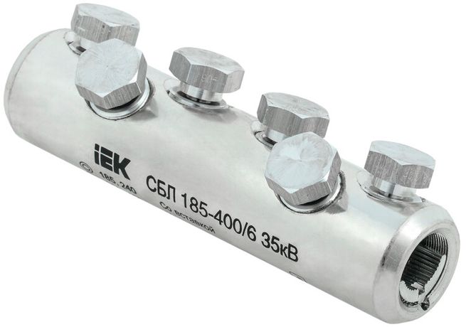 Соединитель болтовой луженый СБЛ 185-400/6 35кВ | UCB11-185-400-06-35 IEK