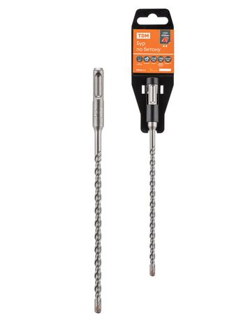 Бур по бетону, 6×210×150 мм, SDS-Plus, 4 резца, пластиковый держатель, 1 шт, "Рубин" | SQ1094-0203 TDM