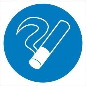 Знак M 15 "Курить здесь" ф200 мм, пластик ГОСТ Р 12.4.026-2001 | pn-m-15 EKF