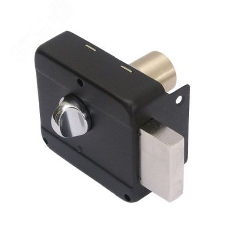 Замок накладной цилиндровый для деревянных дверей, АЛЛЮР ЗН 1-1-1 черный - 1565 ПТК
