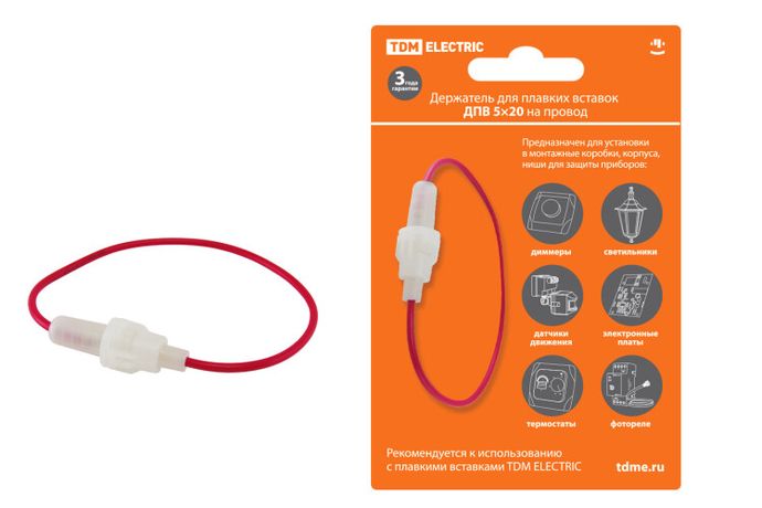 Плавкая вставка ВПТ6-3 0,315А 250В упак (10 шт.) | SQ0738-0103 TDM