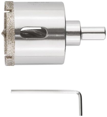 Коронка кольцевая по керамограниту, камню и кафелю алмазная с центровочным сверлом 45х67 мм - 16220 РОС