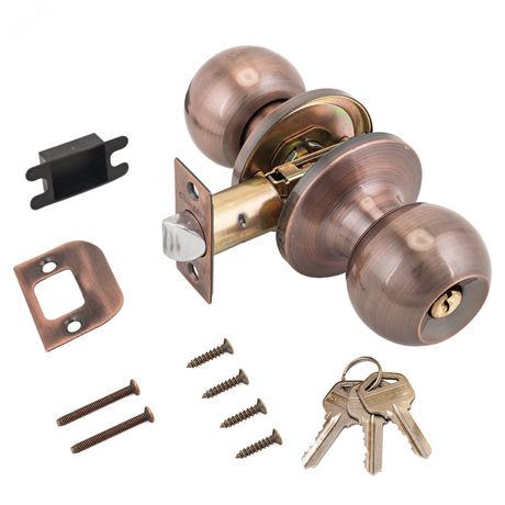 СТАНДАРТ 607 ET AC медь - 9864 Ручка-защелка для межкомнатных дверей ПТК