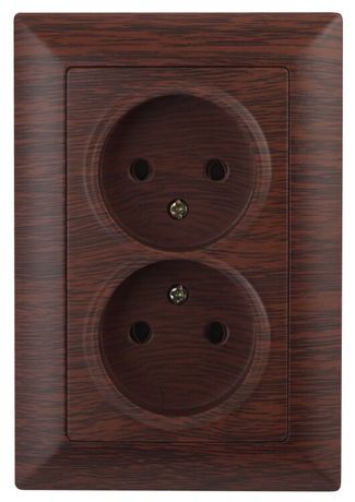 Розетка однофазная скрытого монтажа, в рамку без шторок венге 16А 250В IP20 4-204-10 Intro Solo - Б0053672 ЭРА