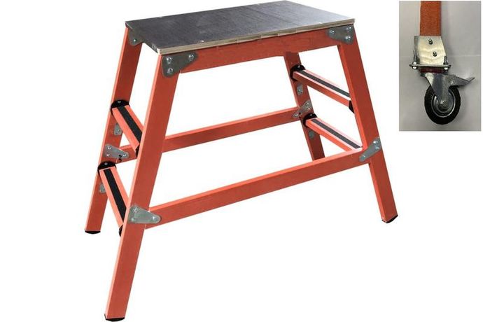 Стремянка стеклопластиковая диэлектр. с симметричной опорой ССД-0.6 ПК (подмость колесами) Диэлектрик Д413763