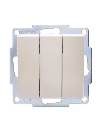 Выключатель 3-кл. СП Vesna механизм жемчуж./бел. перламутр. LEZARD 742-3088-109