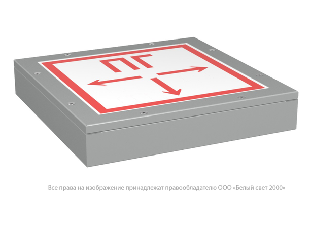 Указатель аварийный светодиодный BS-COMPASS-10-S1-ELON Gray 3,9Вт IP65 1ч централизованный накладной | a23416 Белый свет