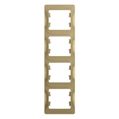 Рамка 4-м Glossa вертикал. титан SE GSL000408 APC