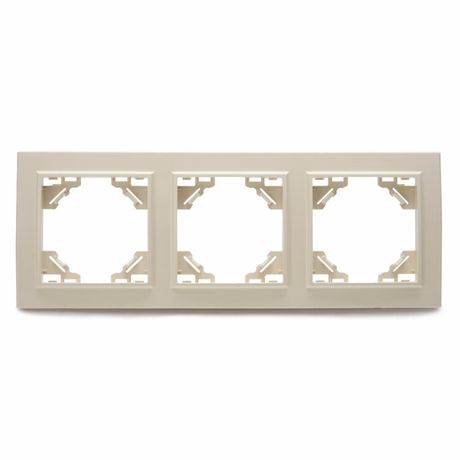 Рамка трехместная горизонтальная, серия Эрна, слоновая кость Stekker - PFR00-9003-02 39242 FERON